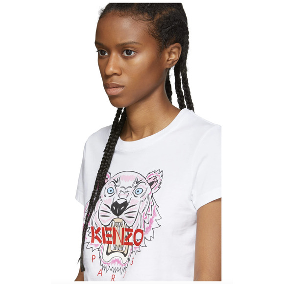 KENZO Paris Classic White Tiger T-Shirt SZ L - Picture 2 of 6